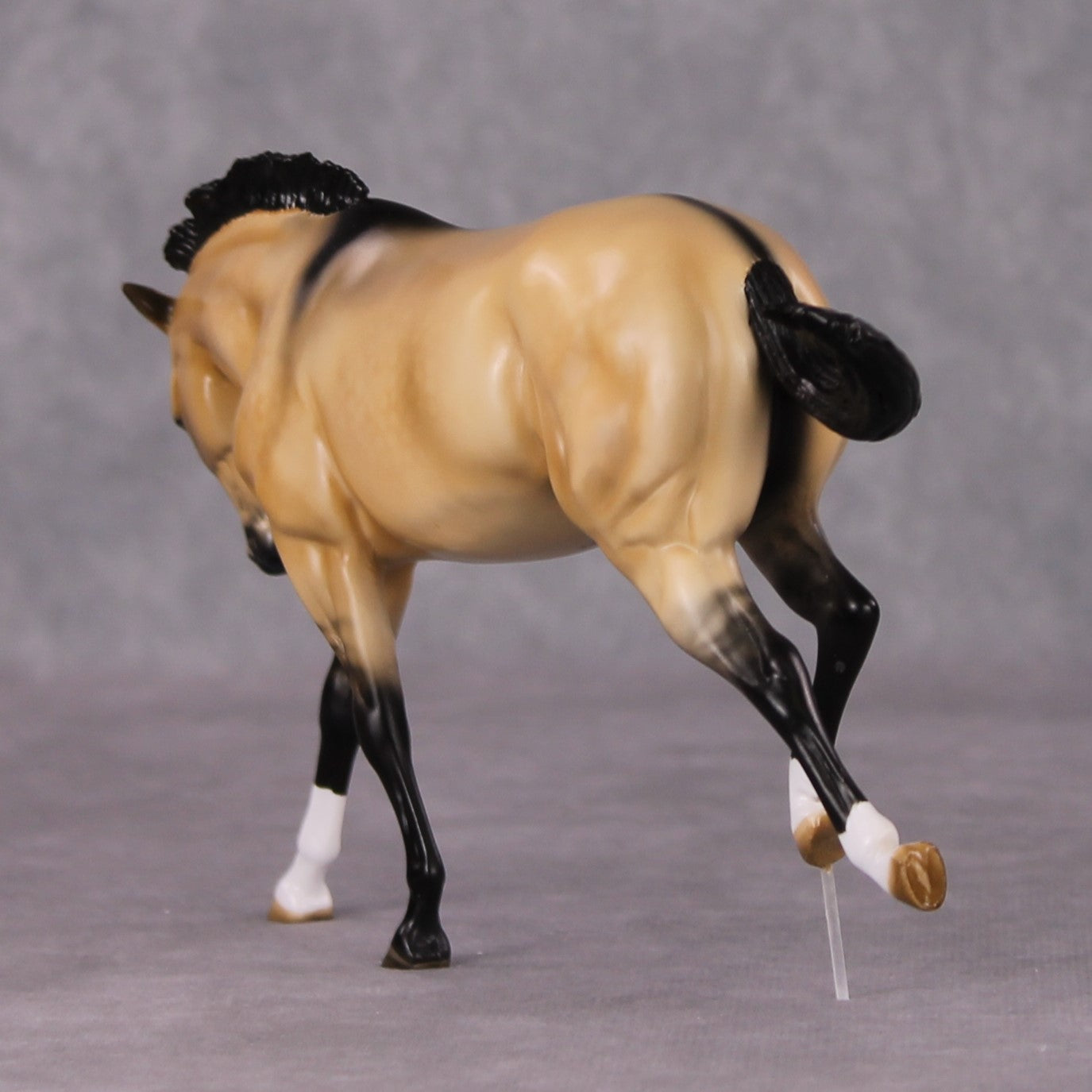 Effoh OOAK Dappled Buckskin Custom Pebble Mule By Angela Marleau HS24 MHP Auction Piece