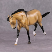 Effoh OOAK Dappled Buckskin Custom Pebble Mule By Angela Marleau HS24 MHP Auction Piece