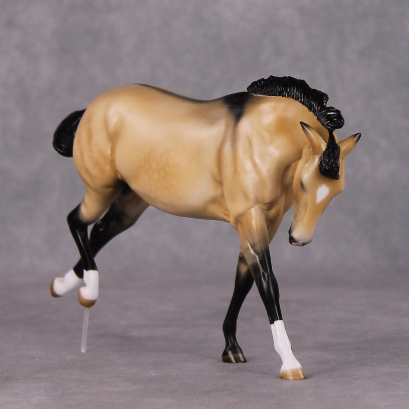 Effoh OOAK Dappled Buckskin Custom Pebble Mule By Angela Marleau HS24 MHP Auction Piece