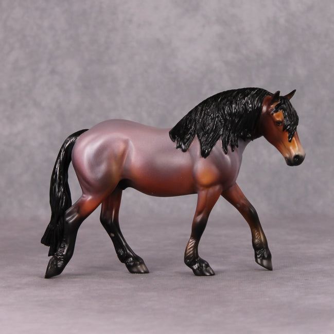 Tommy OOAK Red Roan Custom Pebble Draft By Angela Marleau HS24 MHP Auction Piece