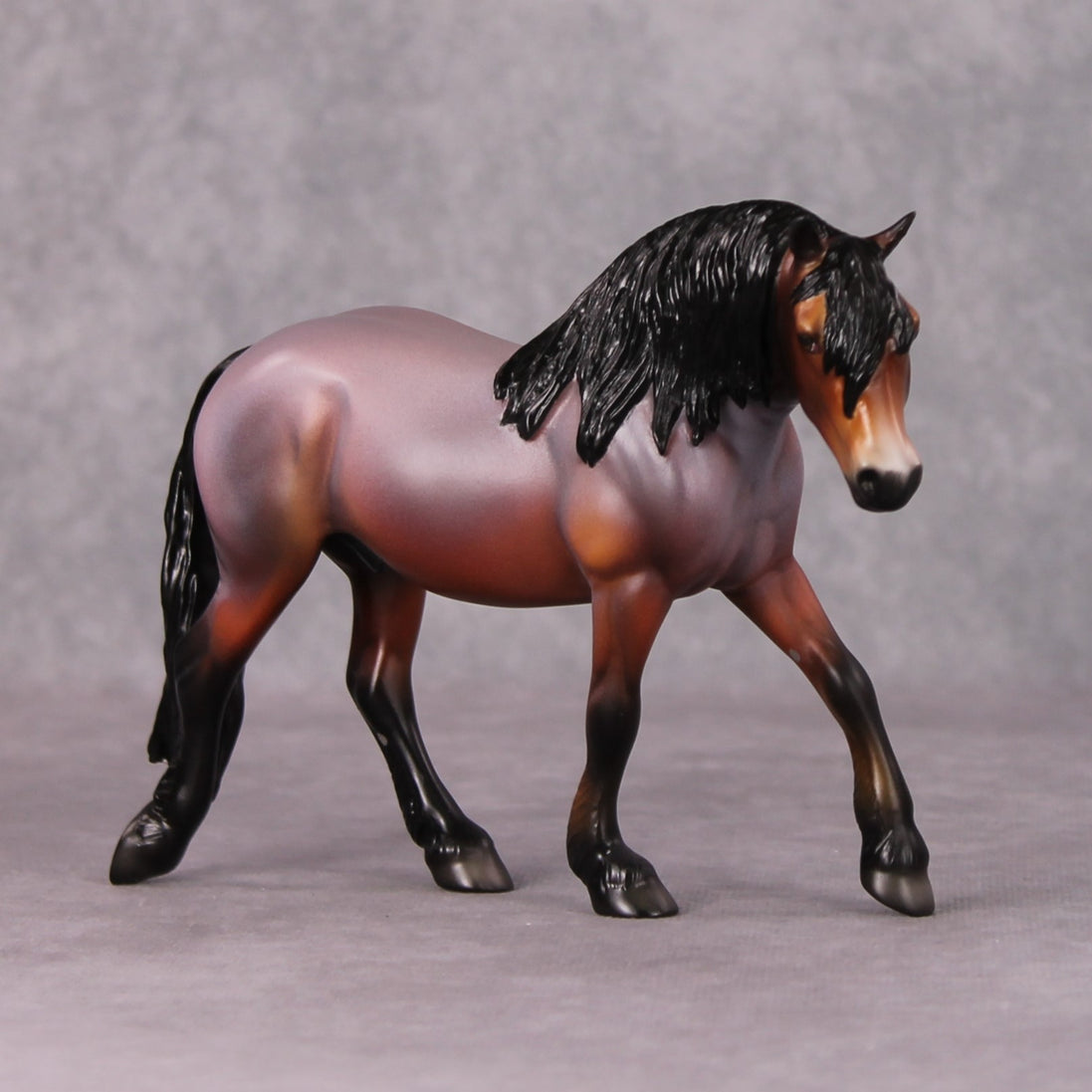 Tommy OOAK Red Roan Custom Pebble Draft By Angela Marleau HS24 MHP Auction Piece