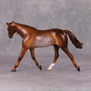 Nadia OOAK Chestnut Rabicano Warmblood Pebble By Angela Marleau HS24 MHP Auction Piece