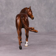 Nadia OOAK Chestnut Rabicano Warmblood Pebble By Angela Marleau HS24 MHP Auction Piece