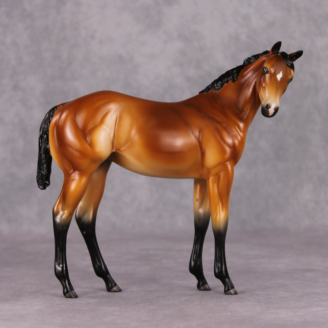 Peach OOAK Mealy Bay Weanling By Angela Marleau HS24 MHP Auction Piece