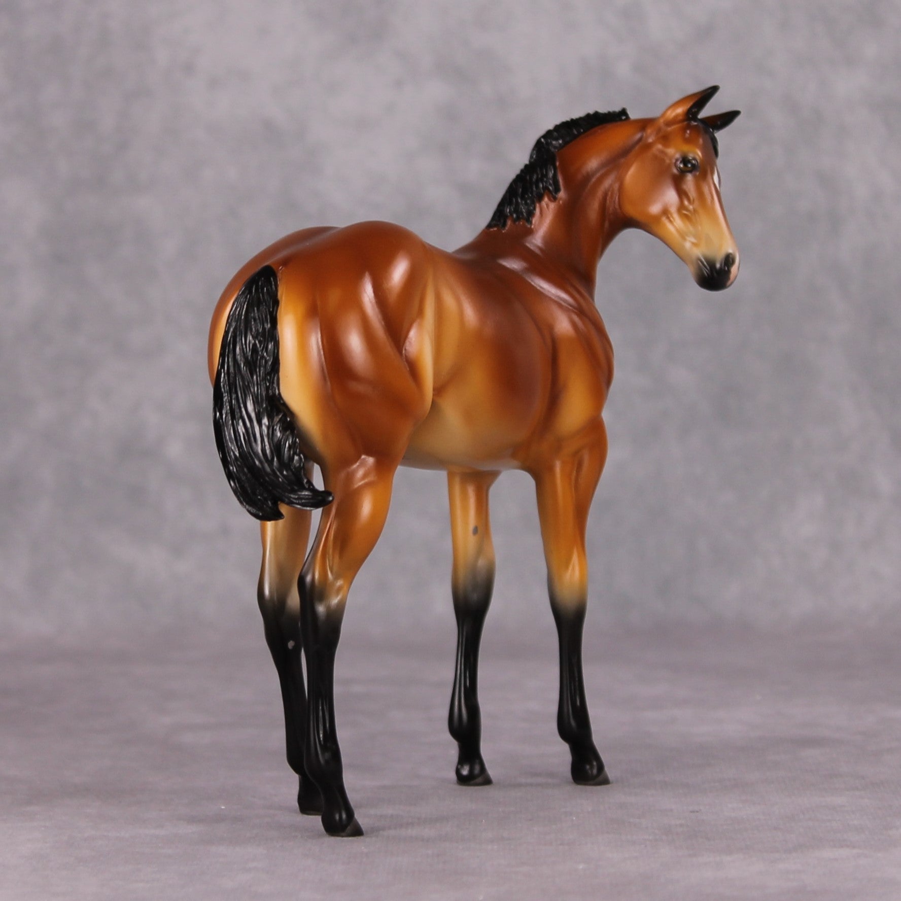 Peach OOAK Mealy Bay Weanling By Angela Marleau HS24 MHP Auction Piece