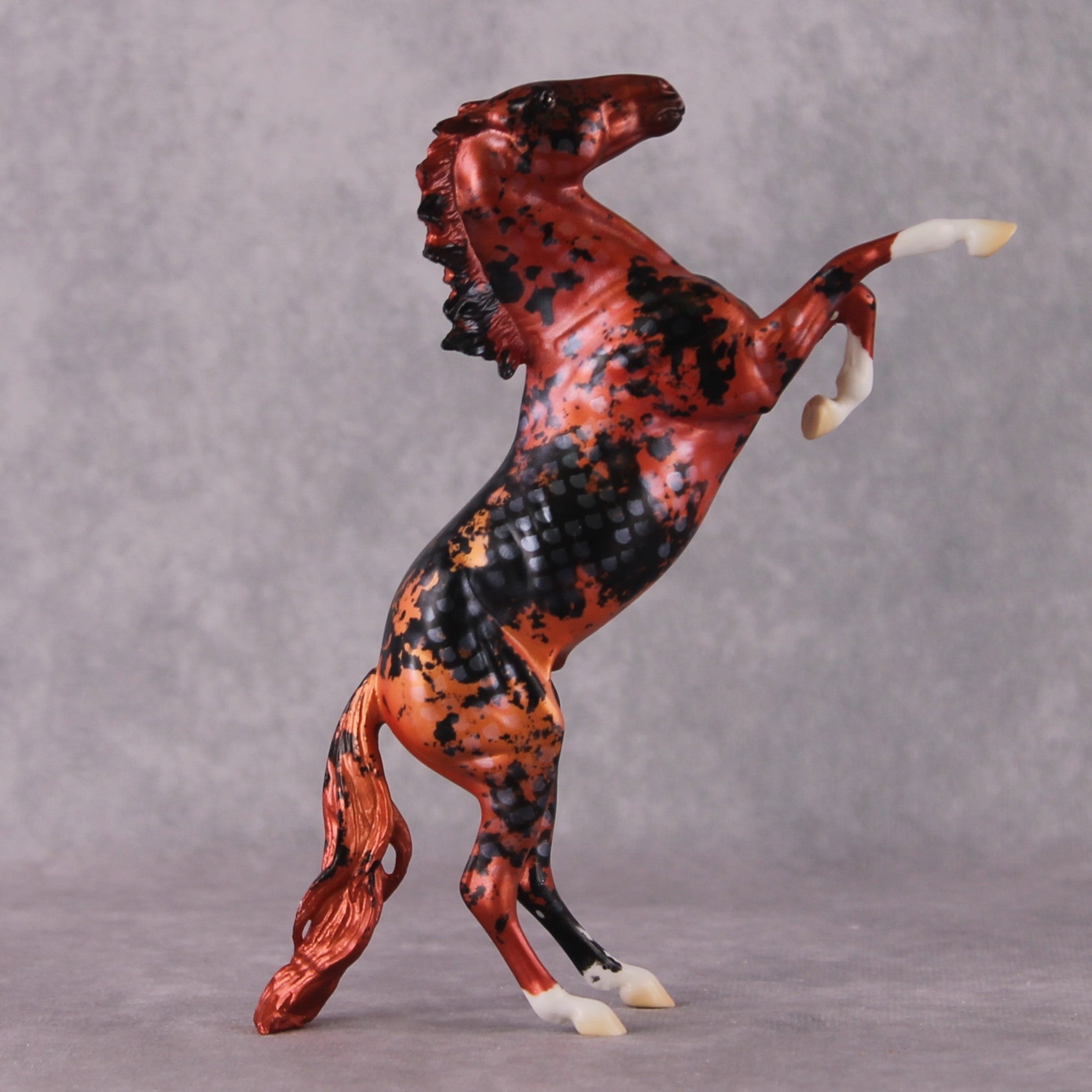 "Kōhaku" OOAK Koi Inspired Rearing Pebble by Jess Hamill