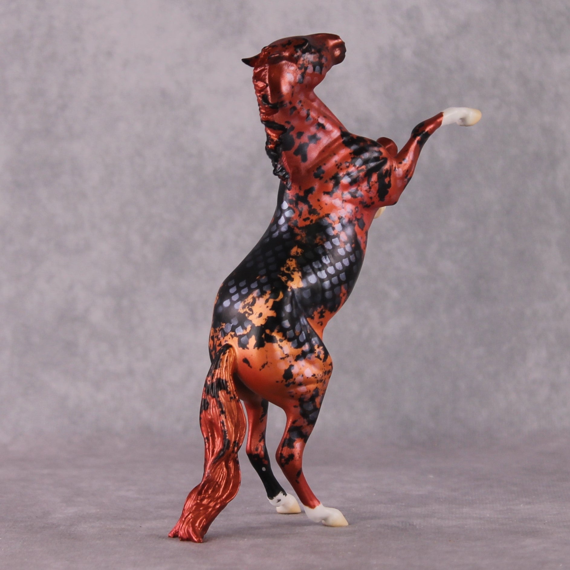 "Kōhaku" OOAK Koi Inspired Rearing Pebble by Jess Hamill