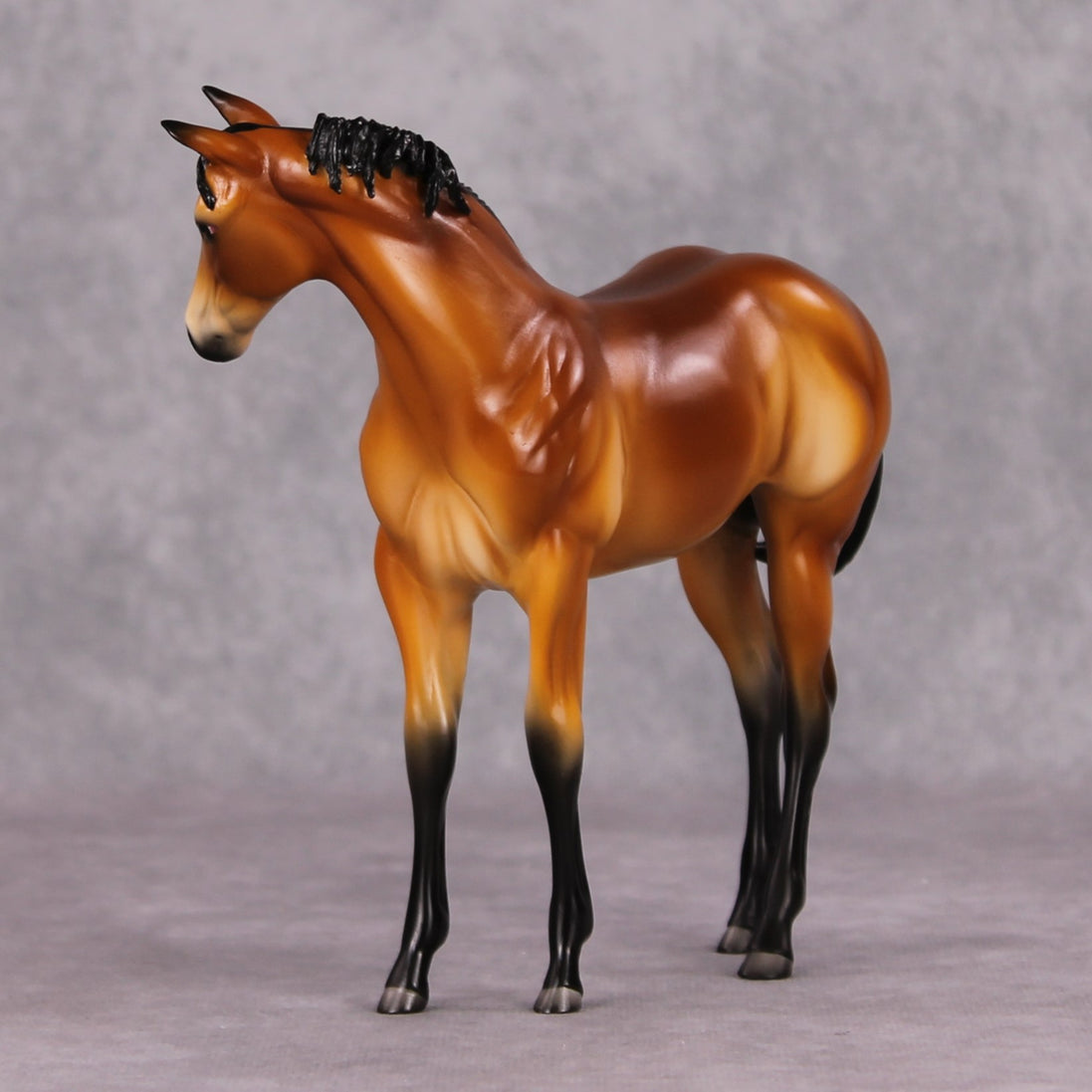 Peach OOAK Mealy Bay Weanling By Angela Marleau HS24 MHP Auction Piece