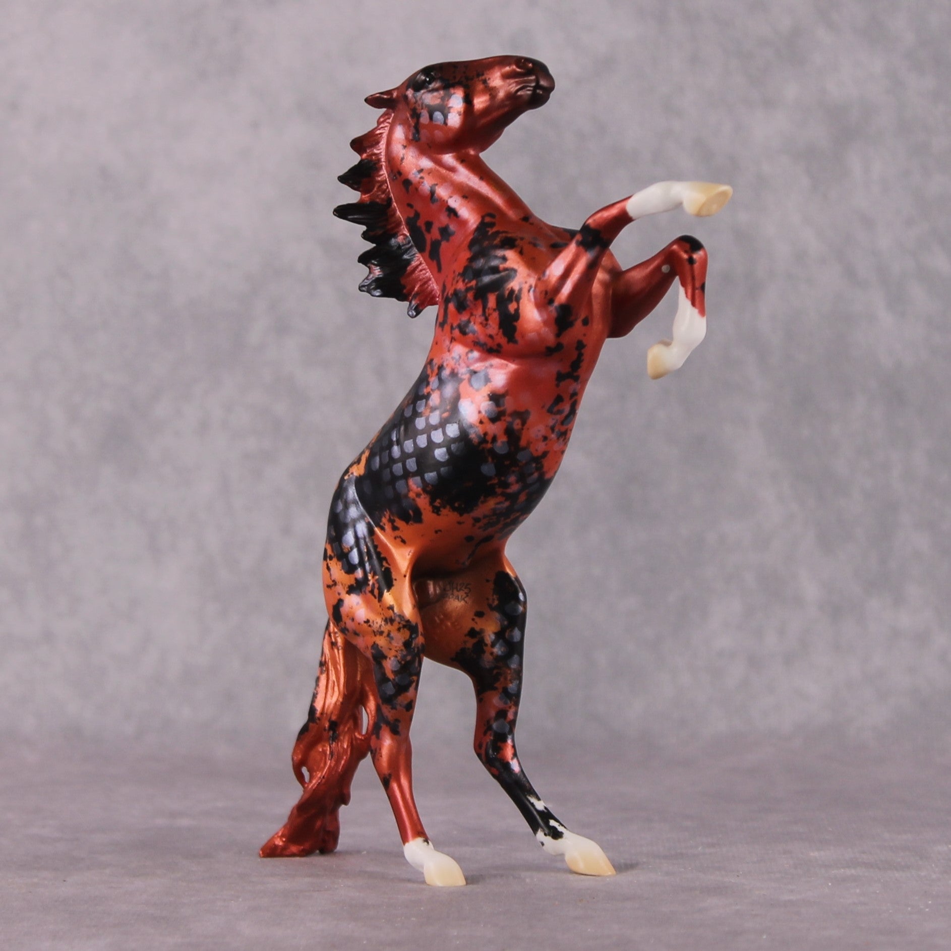 "Kōhaku" OOAK Koi Inspired Rearing Pebble by Jess Hamill