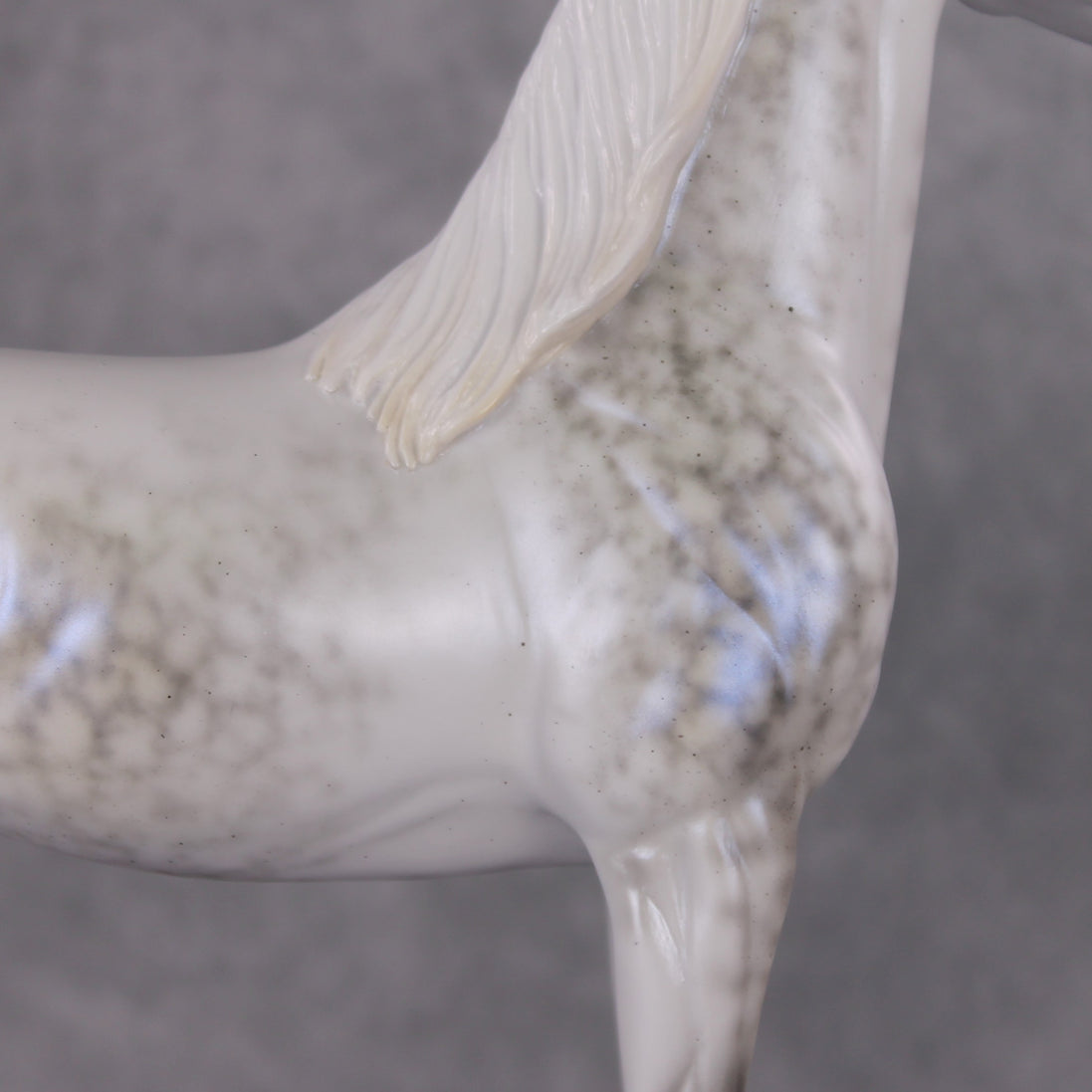 Watchful Winter OOAK Light Dapple Pearl Grey W/ Interference Arabian By Ellen Robbins HS24 MHP Auction Piece