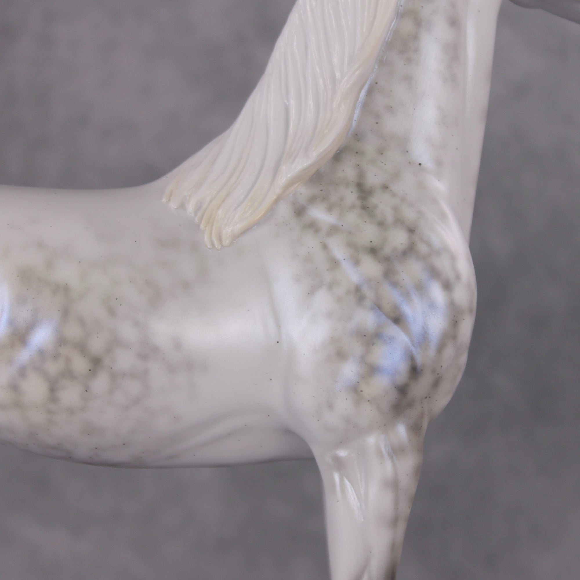 Watchful Winter OOAK Light Dapple Pearl Grey W/ Interference Arabian By Ellen Robbins HS24 MHP Auction Piece