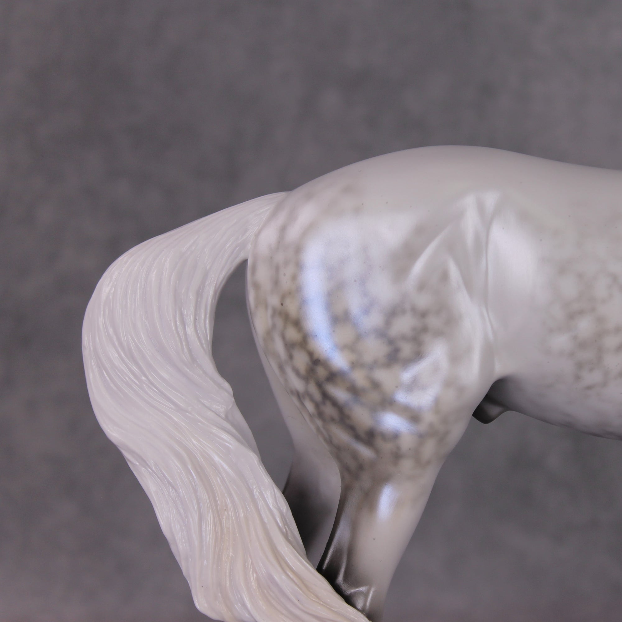 Festive Flurry OOAK Light Dappled Pearl Grey W/ Blue Interference Andalusian By Ellen Robbins HS24