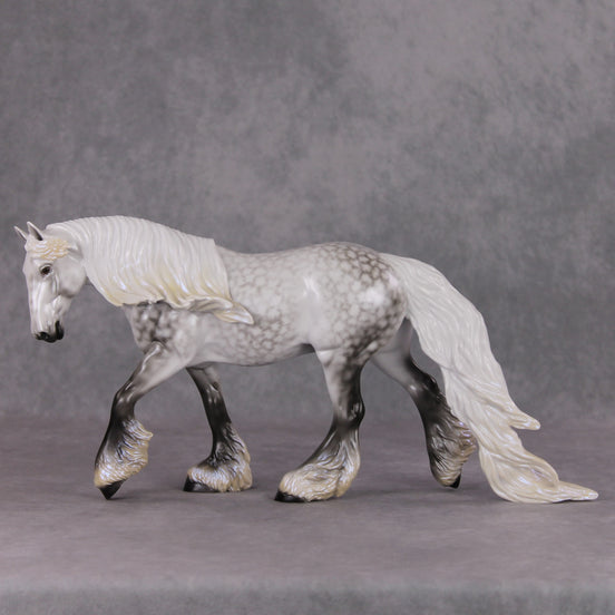 Moonlit Melody OOAK Light Dapple Pearl Grey W/ Blue Interference Irish Cob By Ellen Robbins HS24 MHP Auction Piece
