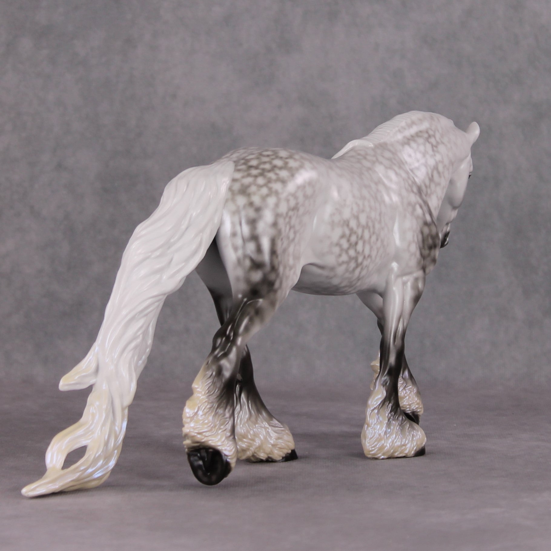 Moonlit Melody OOAK Light Dapple Pearl Grey W/ Blue Interference Irish Cob By Ellen Robbins HS24 MHP Auction Piece