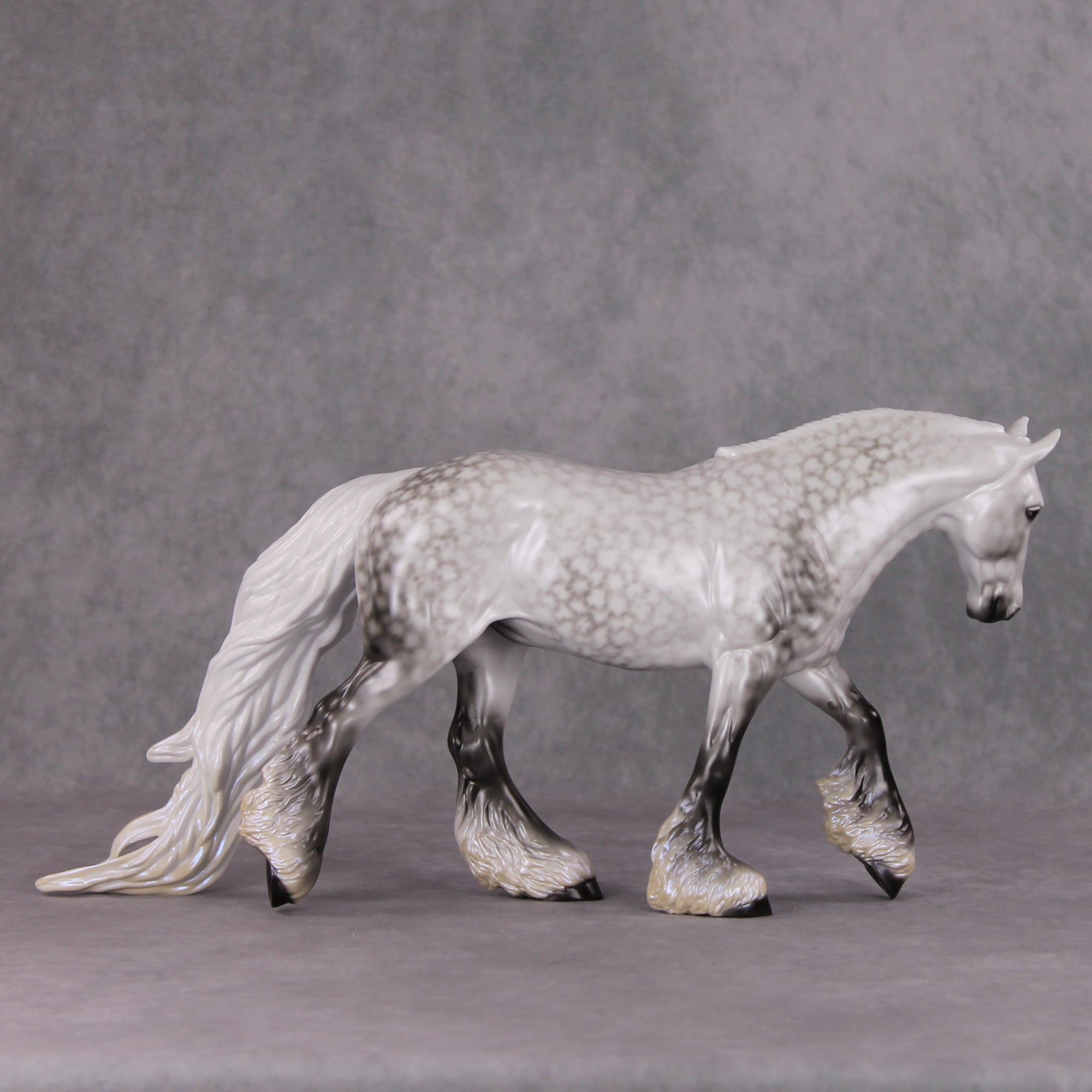 Moonlit Melody OOAK Light Dapple Pearl Grey W/ Blue Interference Irish Cob By Ellen Robbins HS24 MHP Auction Piece