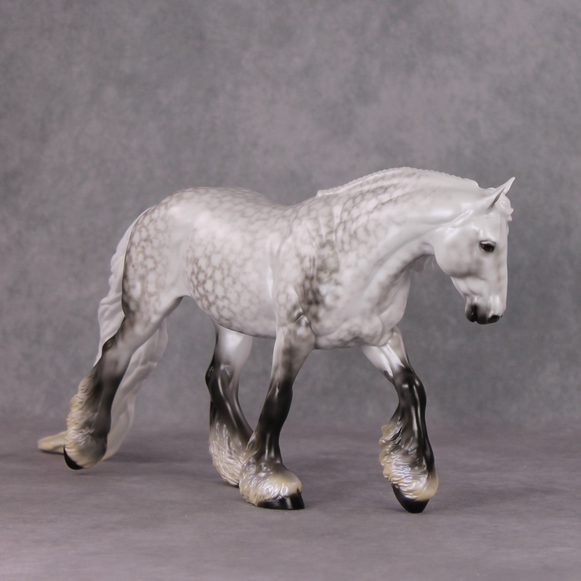 Moonlit Melody OOAK Light Dapple Pearl Grey W/ Blue Interference Irish Cob By Ellen Robbins HS24 MHP Auction Piece