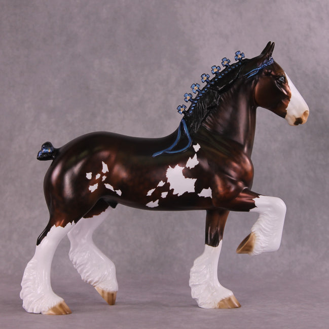 "Cornflower" OOAK Trotting Drafter By Julie Keim EQ25