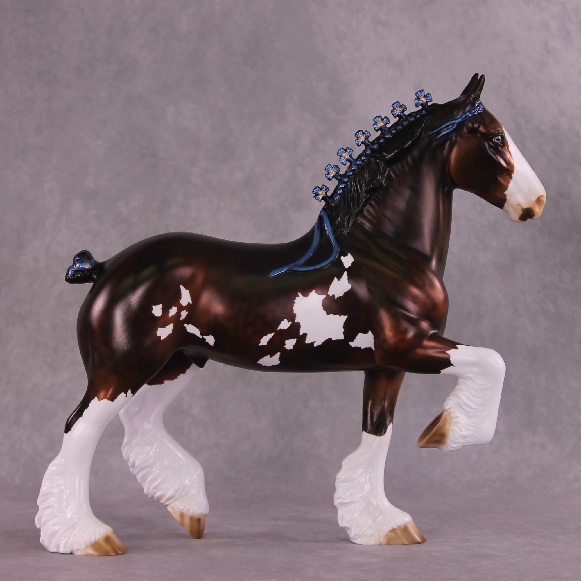 "Cornflower" OOAK Trotting Drafter By Julie Keim EQ25