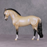 Tinsel Sparkle OOAK Dappled Light Buckskin W/ Blue Interference Andalusian By Ellen Robbins HS24 MHP Auction Piece