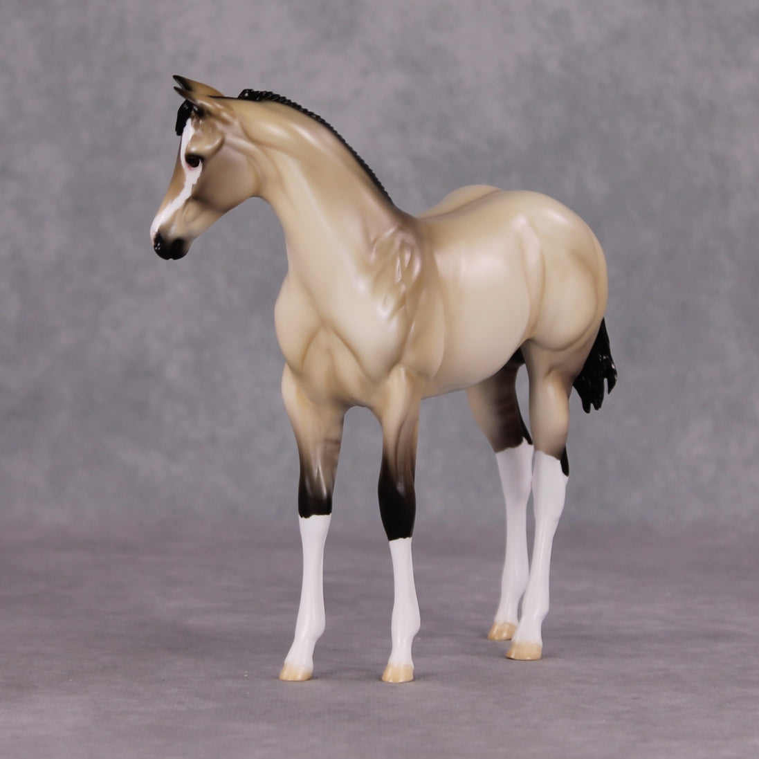 One Bright Star OOAK Dun W/ Blue Interference Weanling By Ellen Robbins HS24