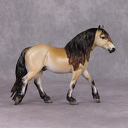 Cinders OOAK Dappled Buckskin Draft Pebble By Jess Hamill HS24 MHP Auction Piece