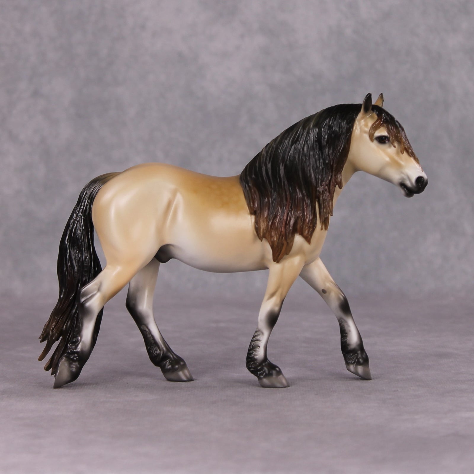 Cinders OOAK Dappled Buckskin Draft Pebble By Jess Hamill HS24 MHP Auction Piece