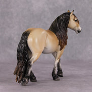 Cinders OOAK Dappled Buckskin Draft Pebble By Jess Hamill HS24 MHP Auction Piece