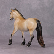 Cinders OOAK Dappled Buckskin Draft Pebble By Jess Hamill HS24 MHP Auction Piece