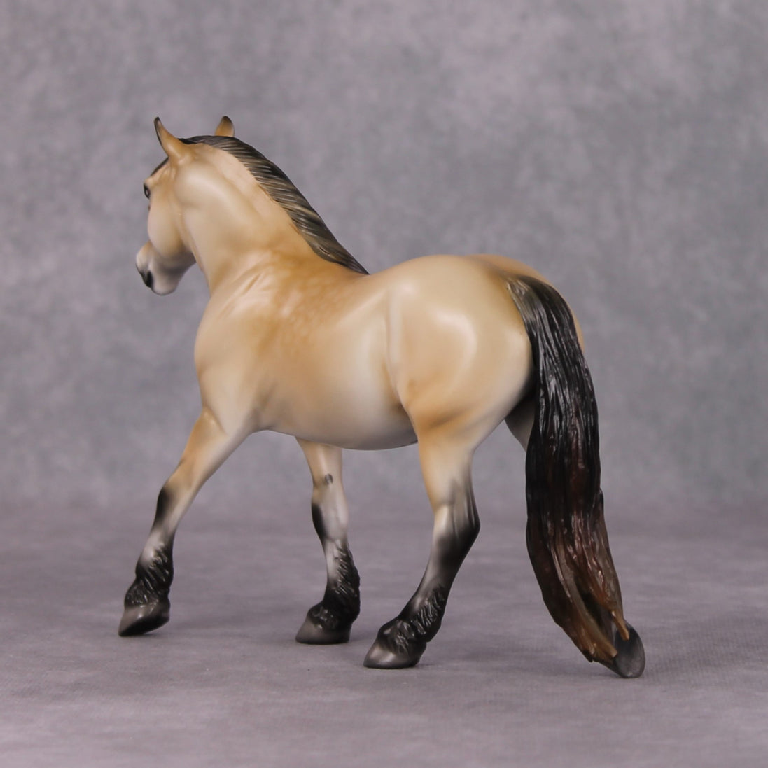 Cinders OOAK Dappled Buckskin Draft Pebble By Jess Hamill HS24 MHP Auction Piece