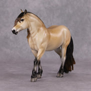Cinders OOAK Dappled Buckskin Draft Pebble By Jess Hamill HS24 MHP Auction Piece