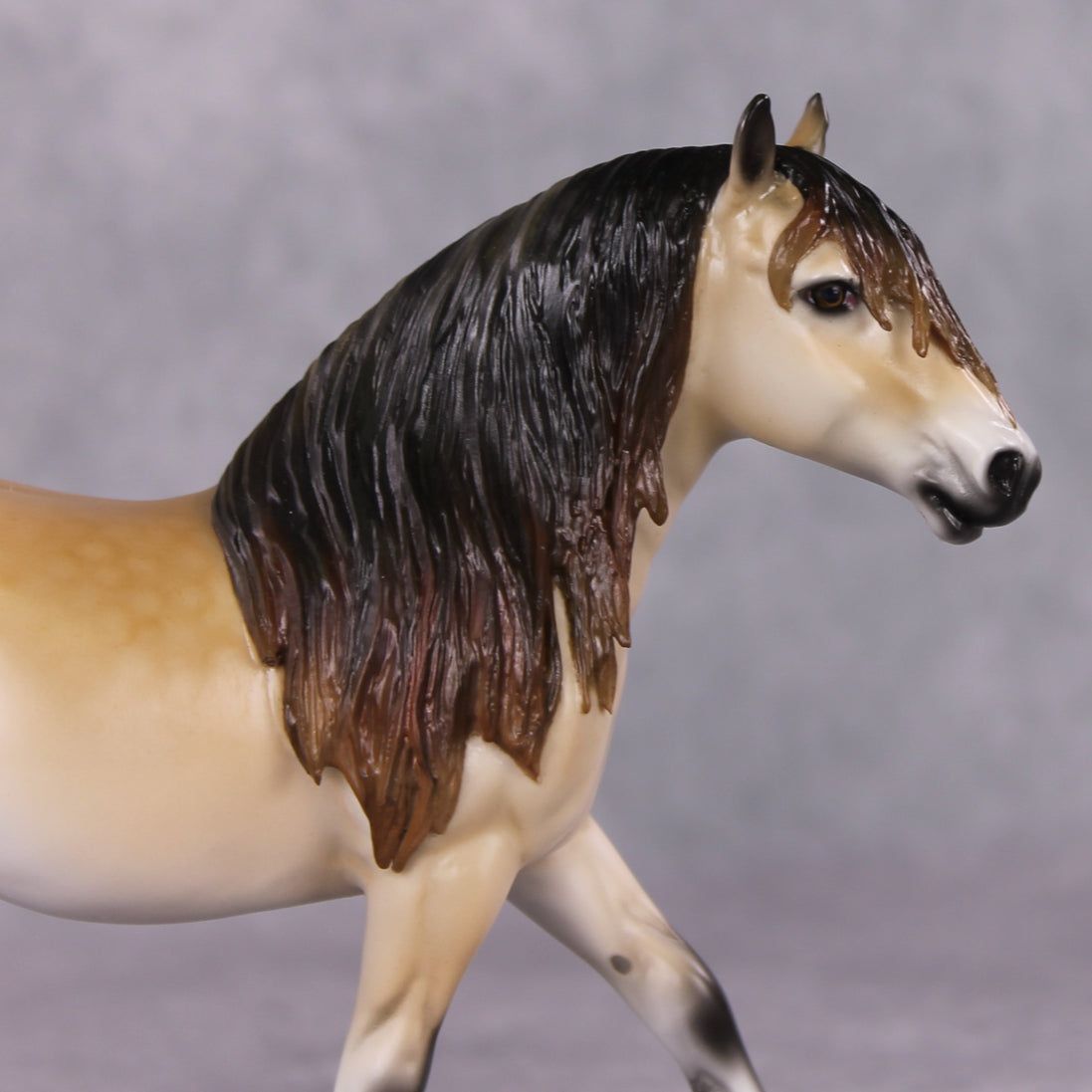 Cinders OOAK Dappled Buckskin Draft Pebble By Jess Hamill HS24 MHP Auction Piece