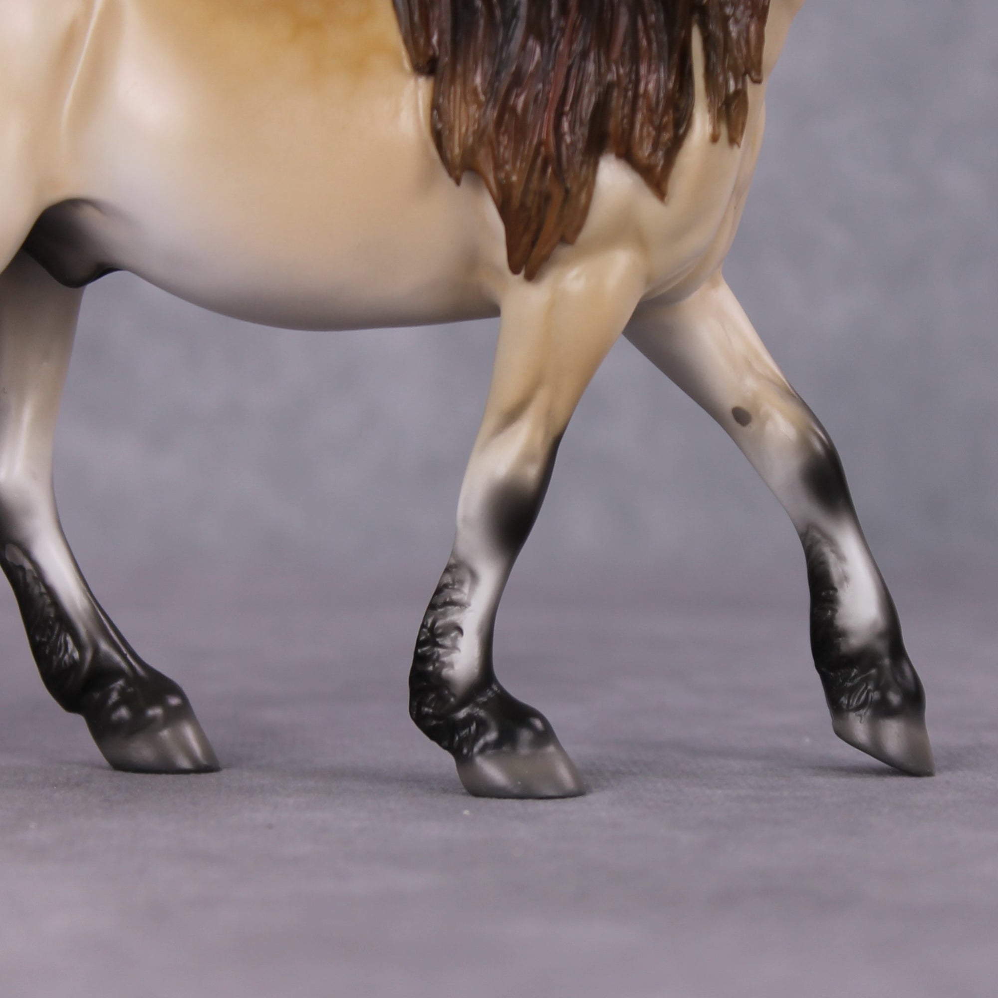 Cinders OOAK Dappled Buckskin Draft Pebble By Jess Hamill HS24 MHP Auction Piece