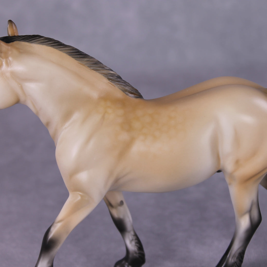 Cinders OOAK Dappled Buckskin Draft Pebble By Jess Hamill HS24 MHP Auction Piece