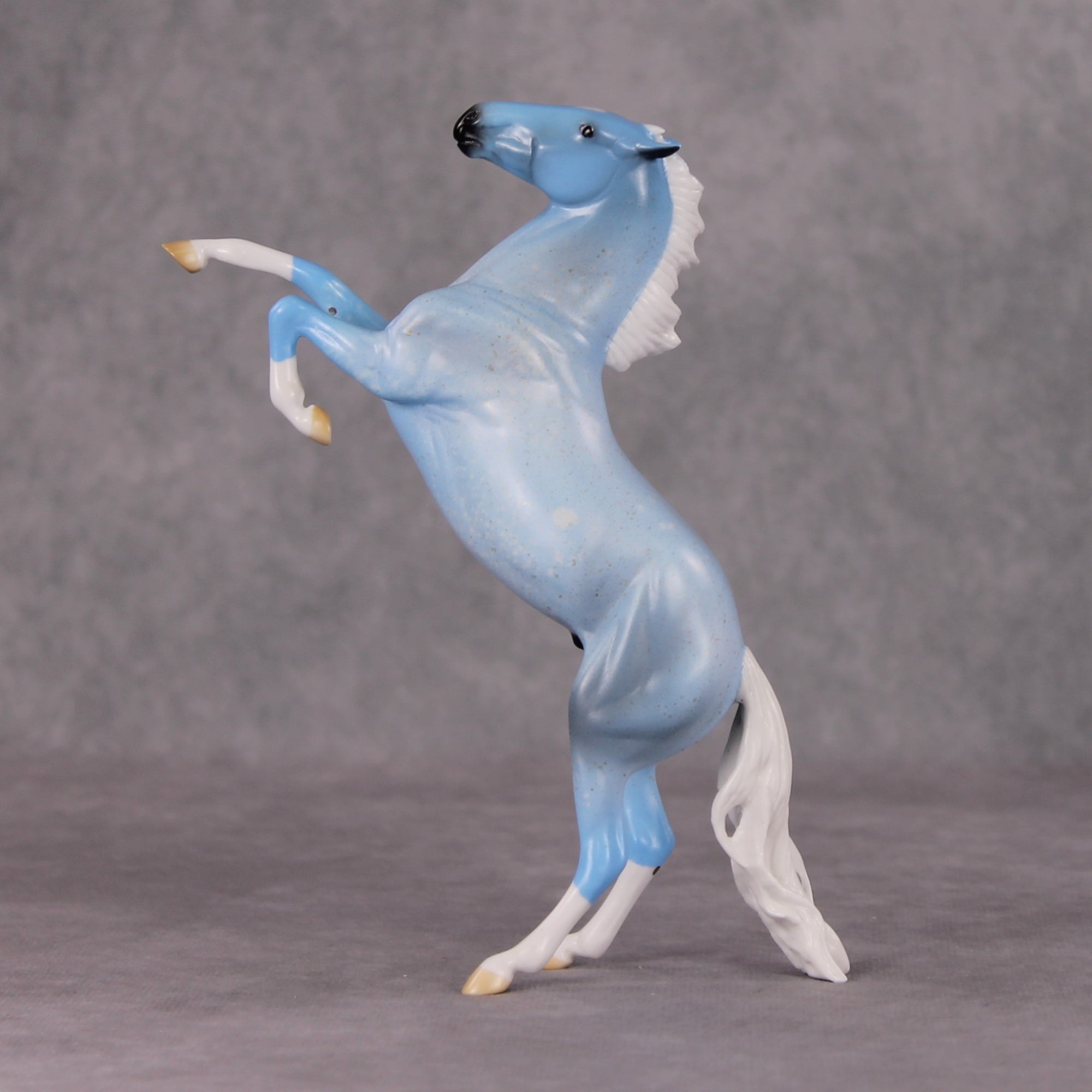 Icy Wind OOAK Blue Deco Rearing Pebble By Angela Marleau HS24 Online Drawing OOAK