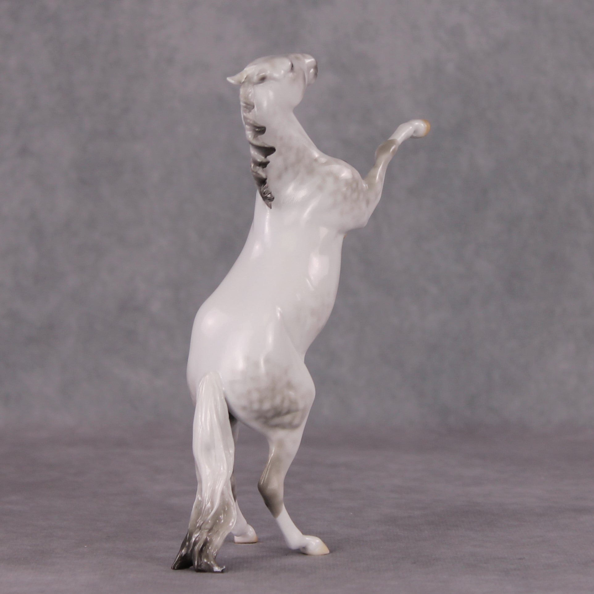 Sparkling Crystal OOAK Glossy Dapple Grey Rearing Pebble By Ellen Robbins HS24