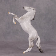 Sparkling Crystal OOAK Glossy Dapple Grey Rearing Pebble By Ellen Robbins HS24