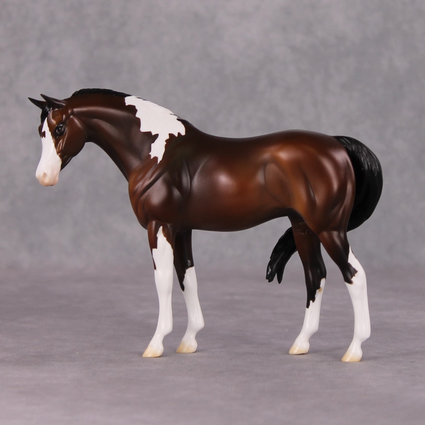 Sweater Weather OOAK Bay Pinto Arabian Pebble By Jess Hamill HS24 MHP Auction Piece