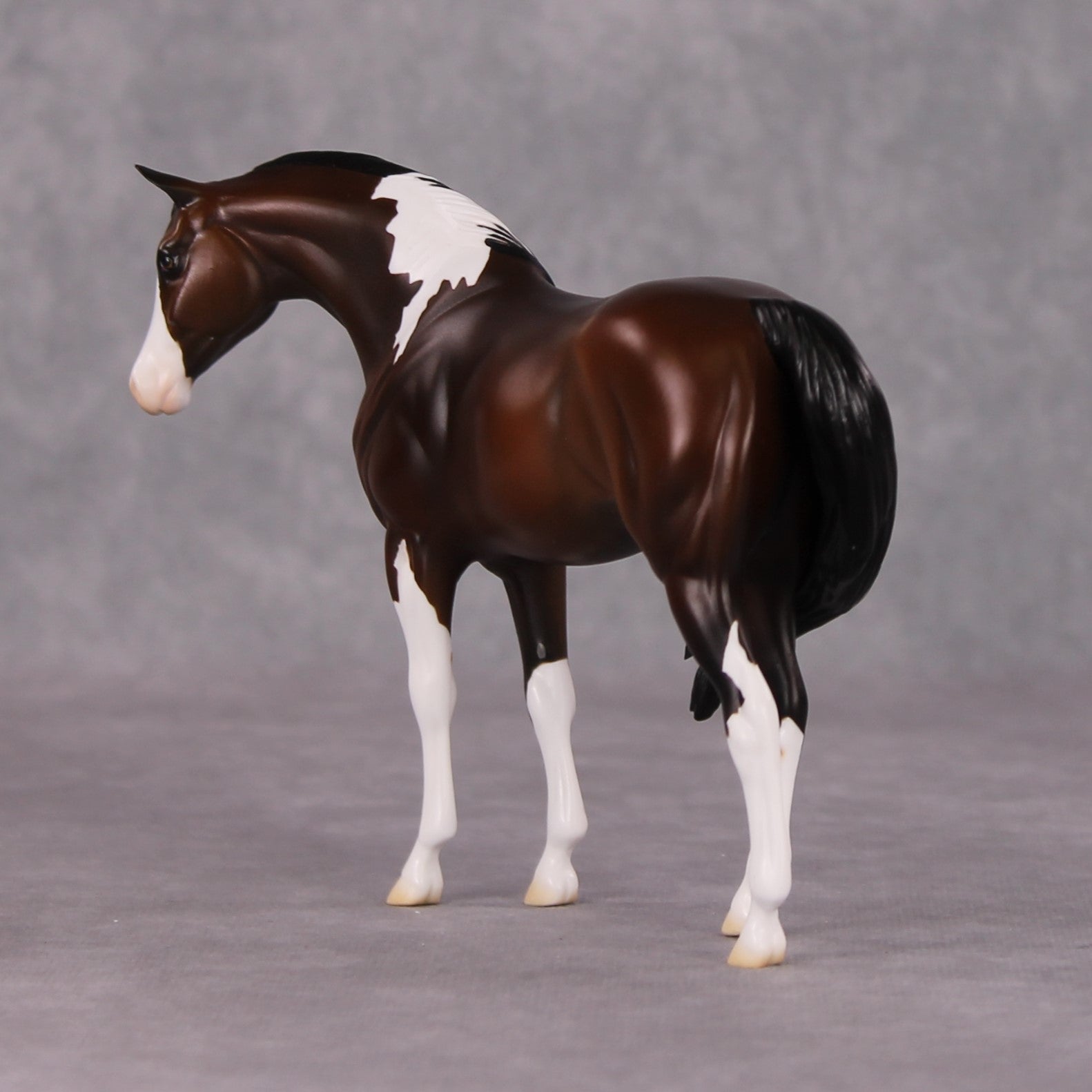 Sweater Weather OOAK Bay Pinto Arabian Pebble By Jess Hamill HS24 MHP Auction Piece