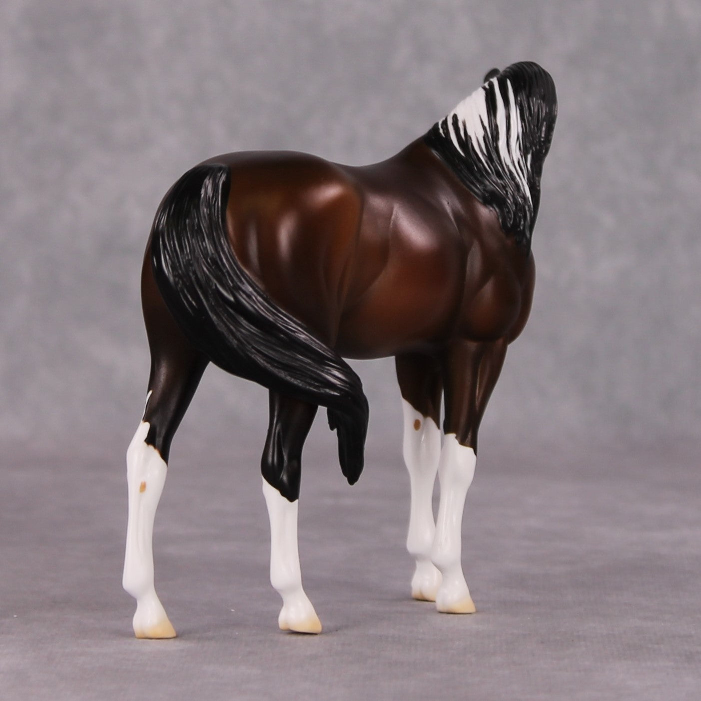 Sweater Weather OOAK Bay Pinto Arabian Pebble By Jess Hamill HS24 MHP Auction Piece