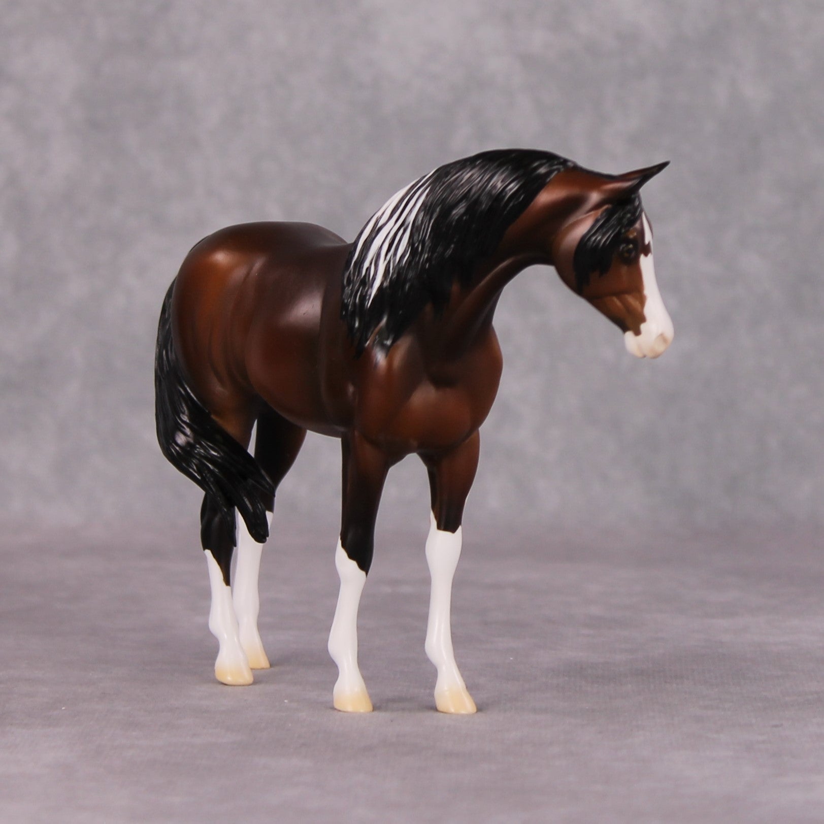 Sweater Weather OOAK Bay Pinto Arabian Pebble By Jess Hamill HS24 MHP Auction Piece