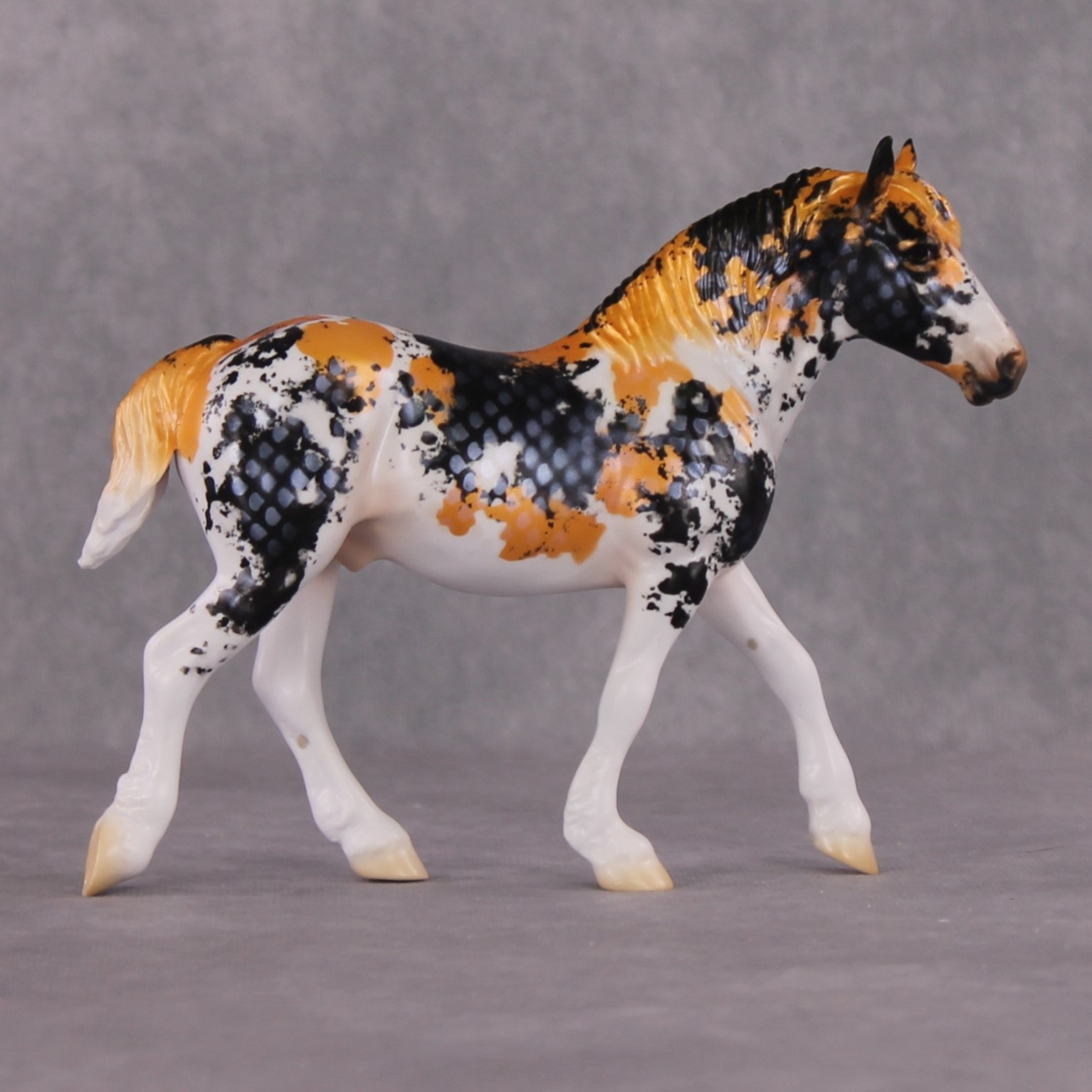 "Sanshoku" OOAK Koi Inspired Pebble Draft by Jess Hamill