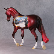 Noel OOAK Winter Scene Deco Thoroughbred By Dawn Quick HS24