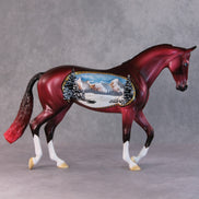 Noel OOAK Winter Scene Deco Thoroughbred By Dawn Quick HS24