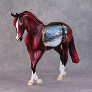 Noel OOAK Winter Scene Deco Thoroughbred By Dawn Quick HS24