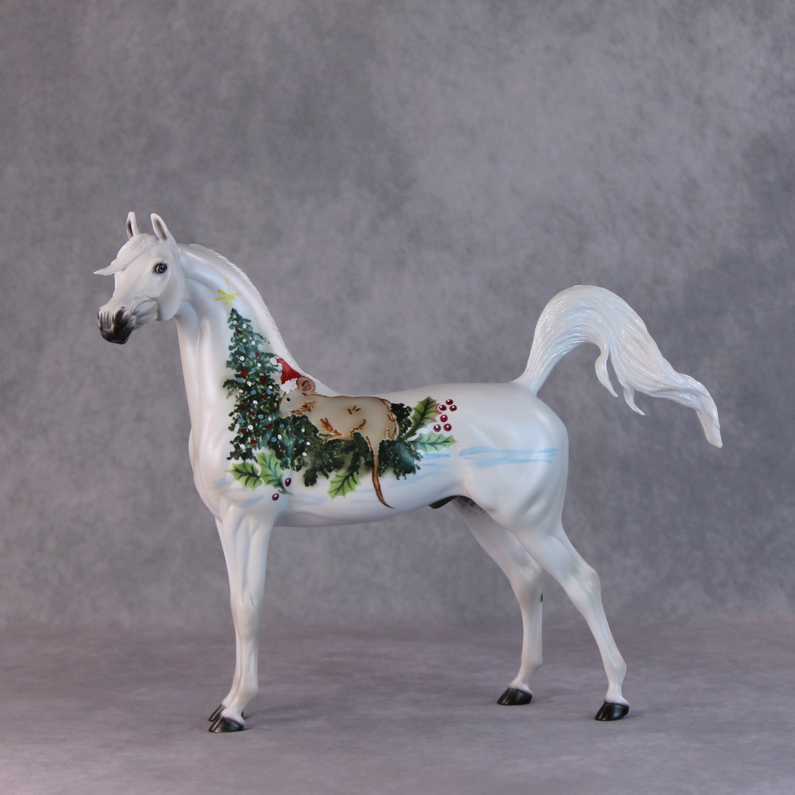 Sammy OOAK Christmas Mice/Rats Scene Arabian By Dawn Quick HS24