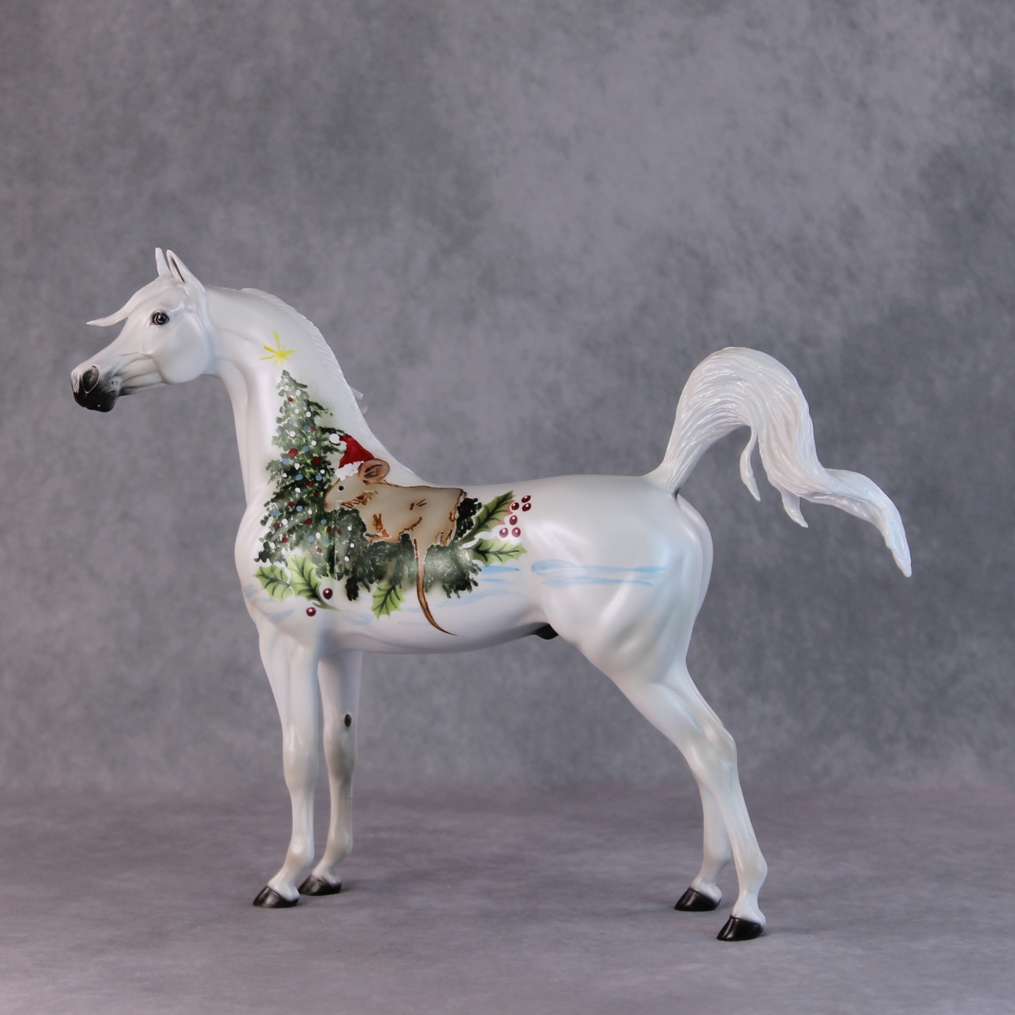 Sammy OOAK Christmas Mice/Rats Scene Arabian By Dawn Quick HS24