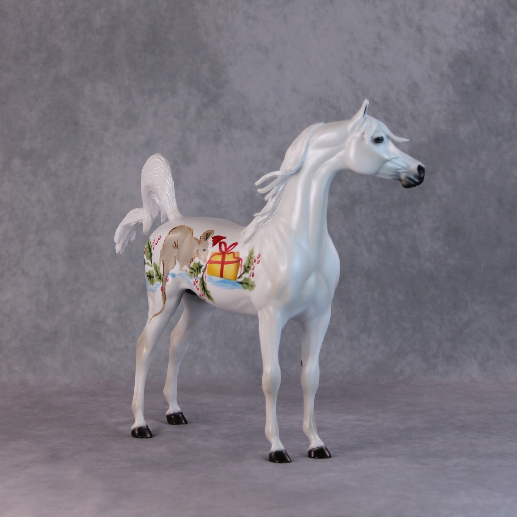 Sammy OOAK Christmas Mice/Rats Scene Arabian By Dawn Quick HS24