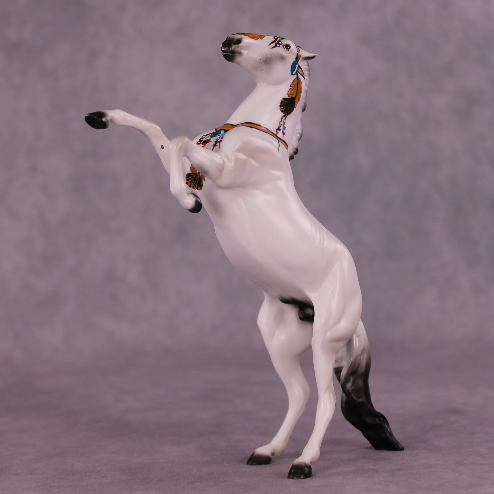 Fanciful Feathers NO FINISH CHANGE OOAK Rearing Pebble by Dawn Quick LHS25