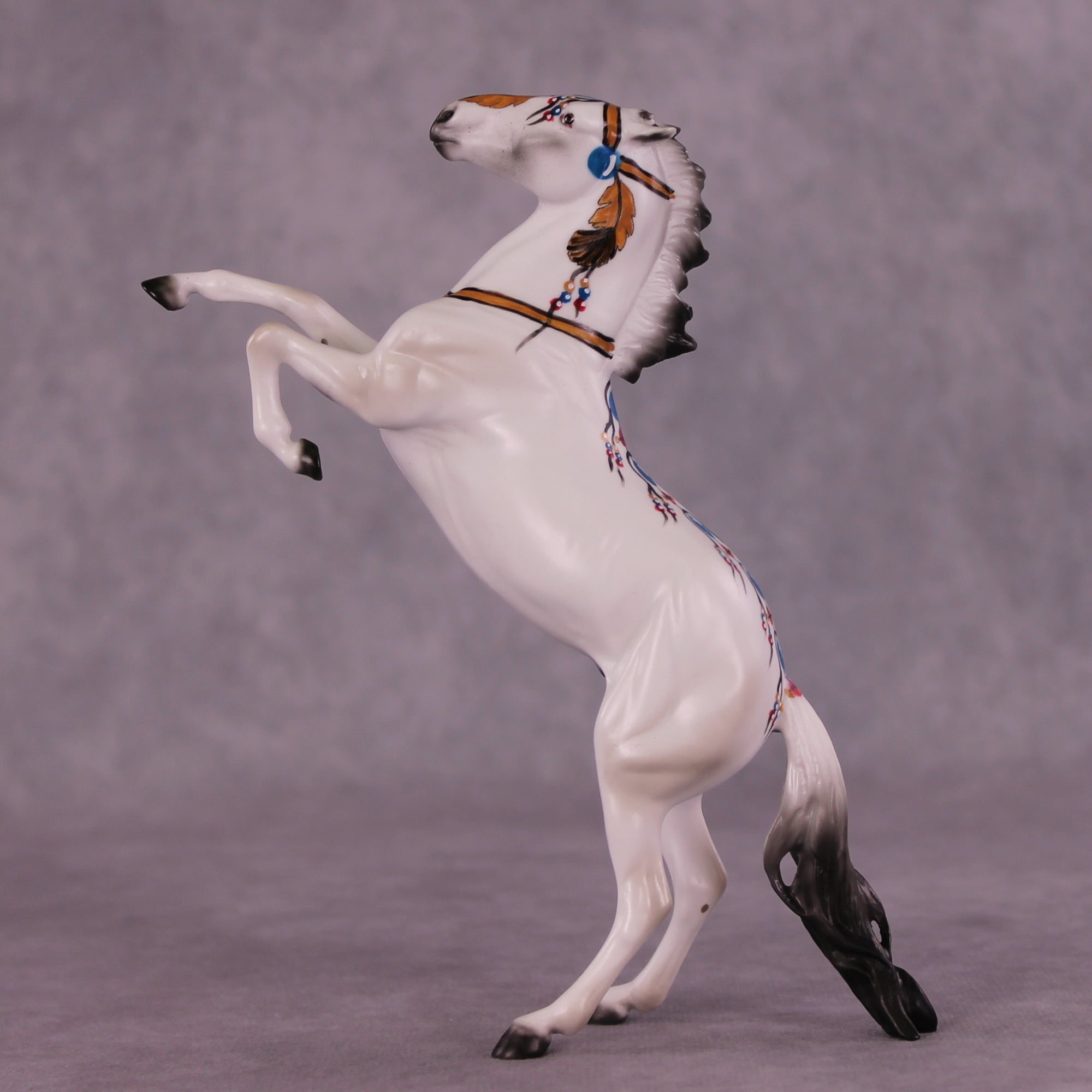 Fanciful Feathers NO FINISH CHANGE OOAK Rearing Pebble by Dawn Quick LHS25