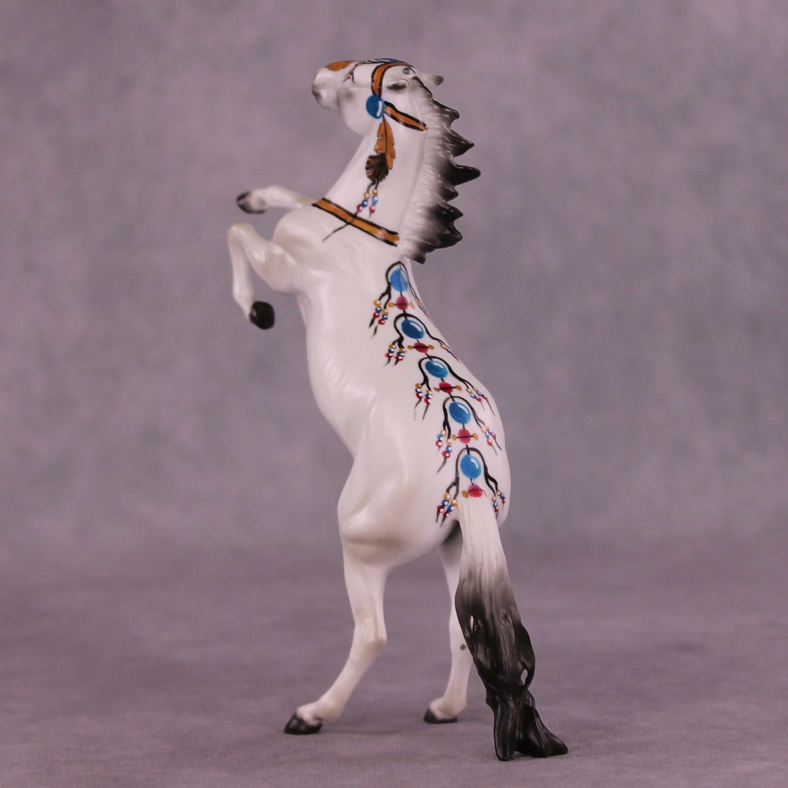 Fanciful Feathers NO FINISH CHANGE OOAK Rearing Pebble by Dawn Quick LHS25